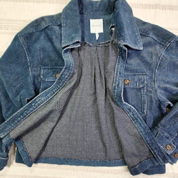 Avec Les Filles Blue Corduroy Button Front Jacket Size XL NWT Modern Style - Picture 5 of 7